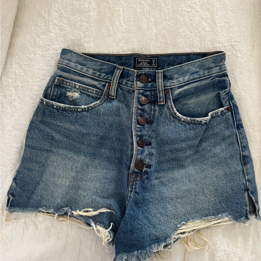 Abercrombie & Fitch Button-Fly Jean Shorts